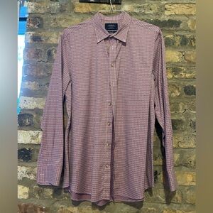 Like new Charles Tyrwhitt dress shirt red patterned